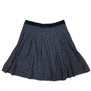 UNIQLO Pleated Circle Skirt Geometric Polka Dots Gray Size M